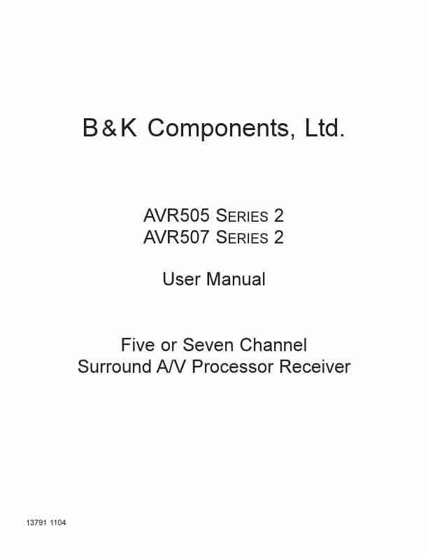 B&K; Stereo Receiver AVR505 SERIES 2-page_pdf